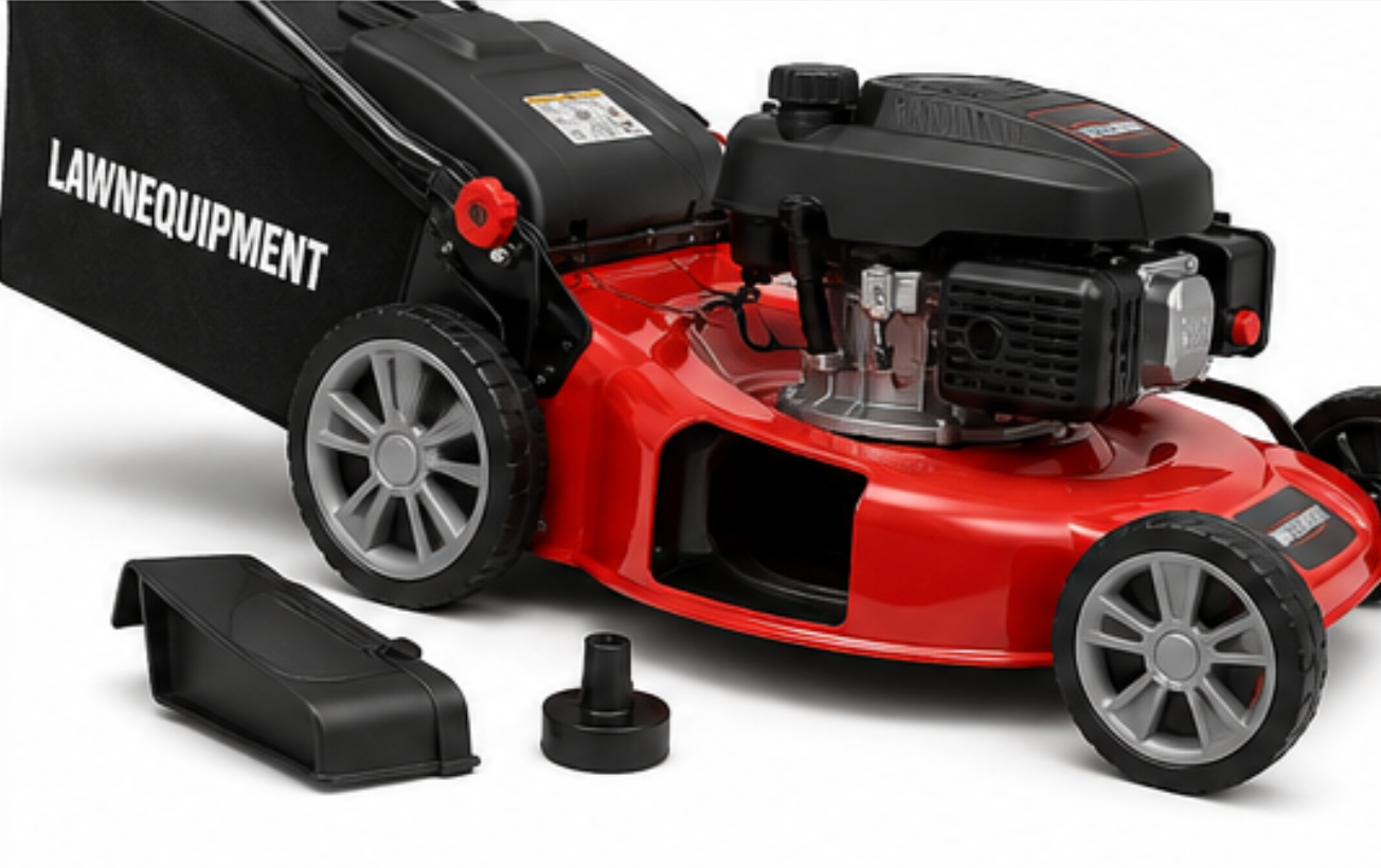 Lawnequipment LM21-125 21-Inch Gas Push Lawn Mower – 125cc 4-Stroke Engine – 3-in-1 Mulching, Bagging & Side Discharge